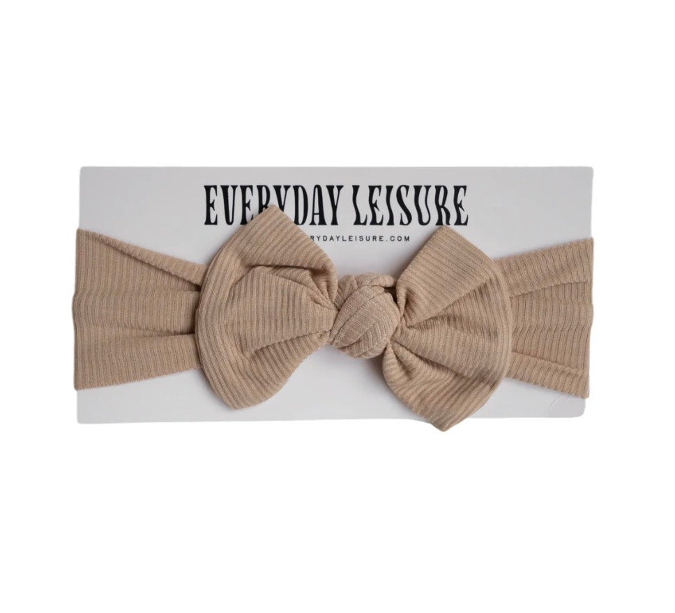 Tan Ribbed | Head Wrap