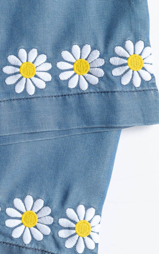 Daisy Chain Bottoms: Chambray