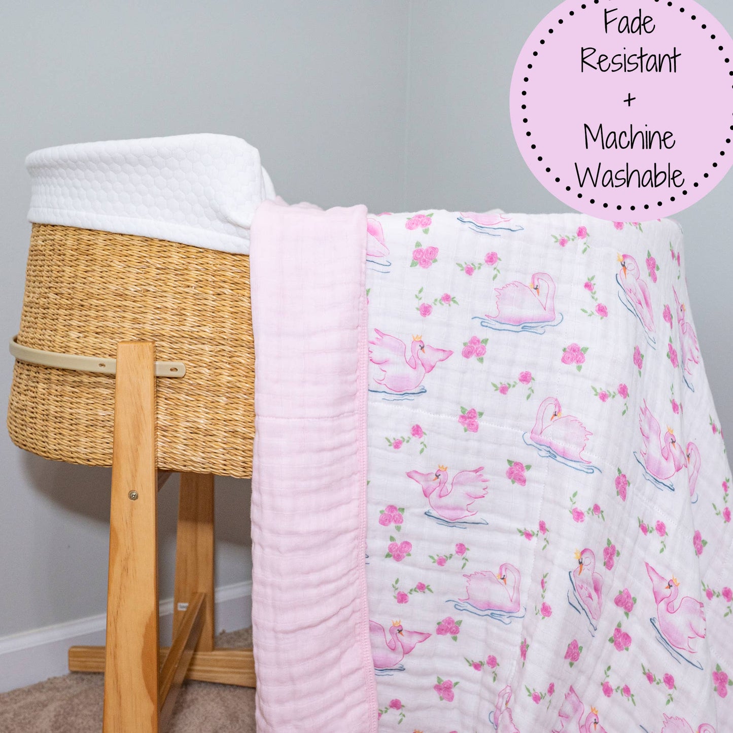 Swan Muslin Blanket