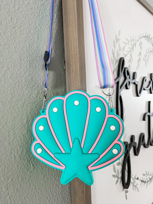 Teal Seashell Bag