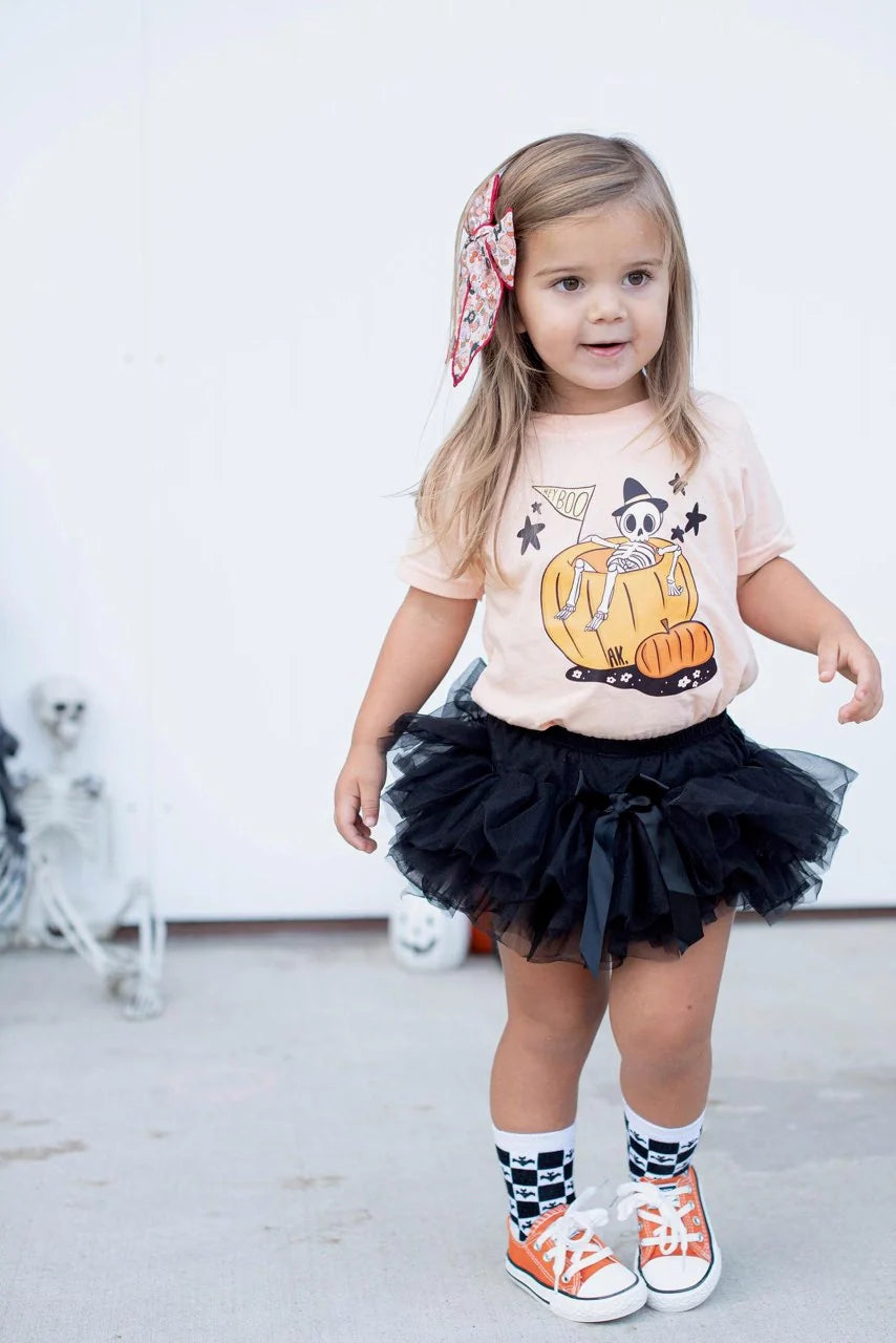 Pumpkin Skelly Tee