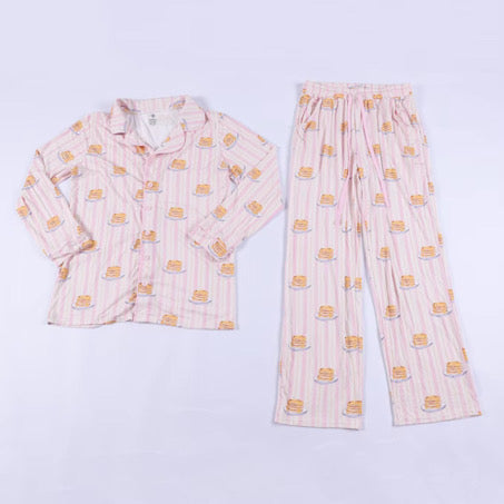 Women’s breakfast stripes bamboo Jammie’s