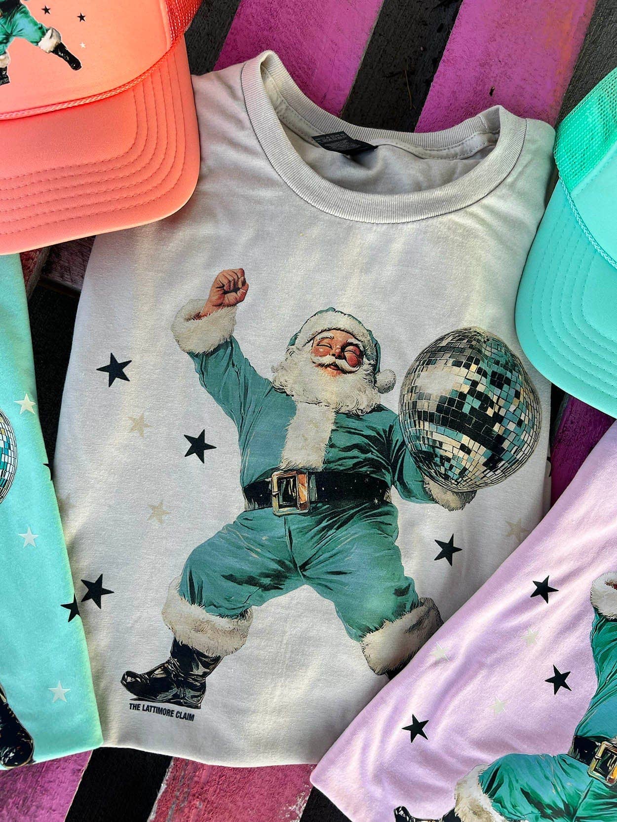 Disco Dancing Santa Tee