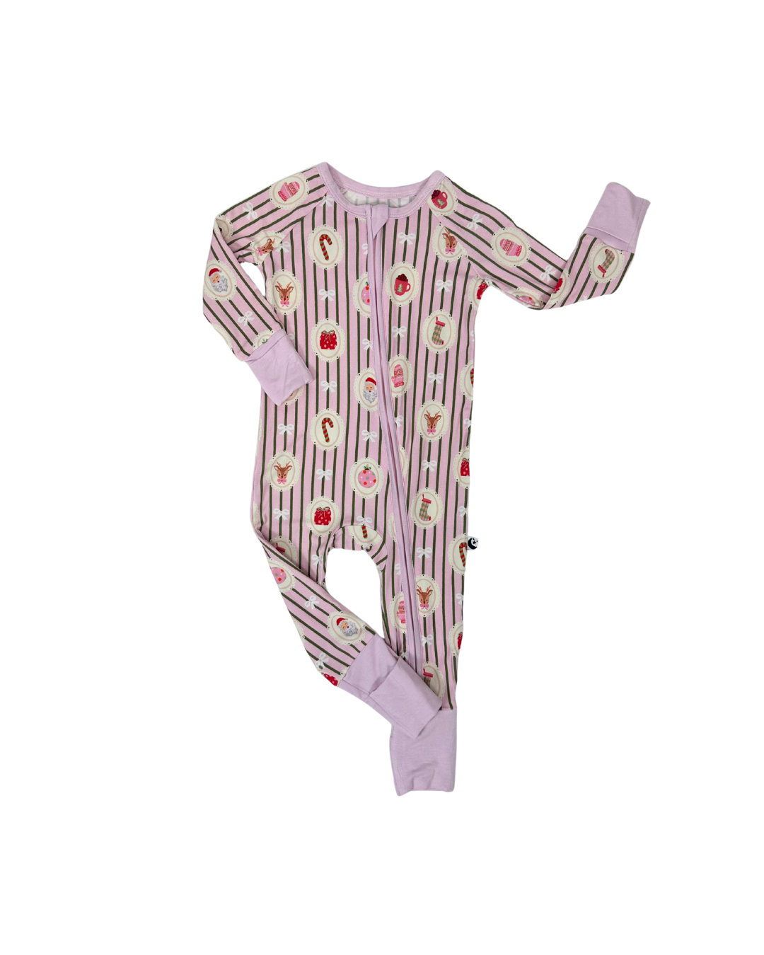 Sugar Plum Lane Zipper Footie Pajamas