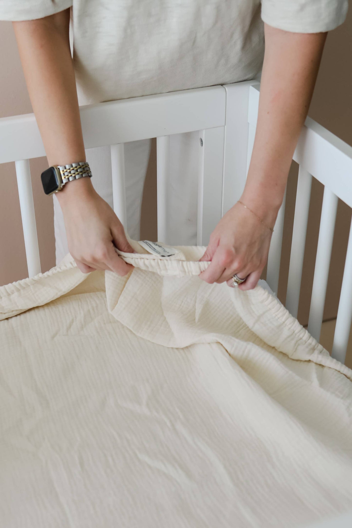 Muslin Crib Sheets | Natural + Birch