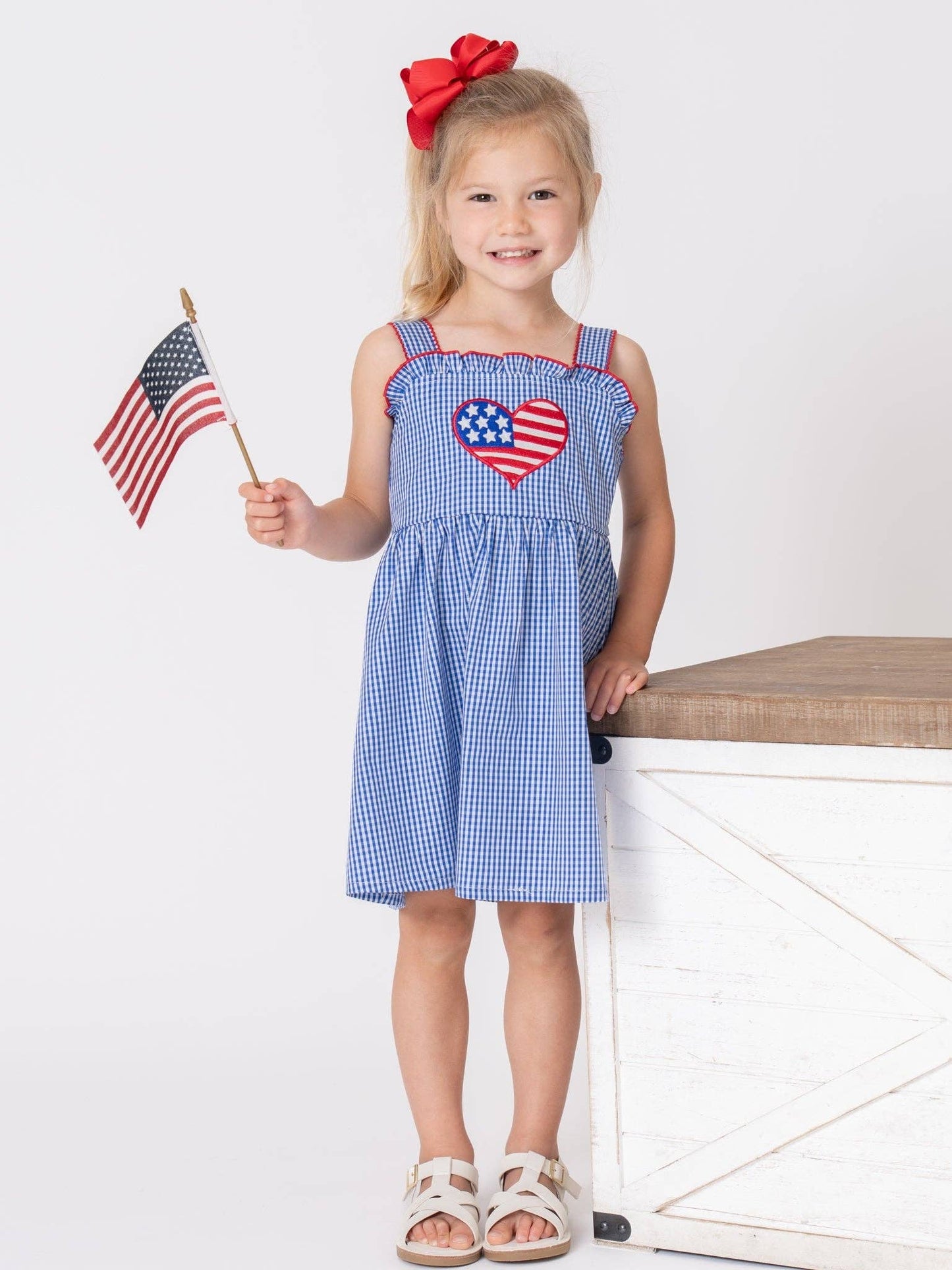 Freedom Heart Embroidered Dress