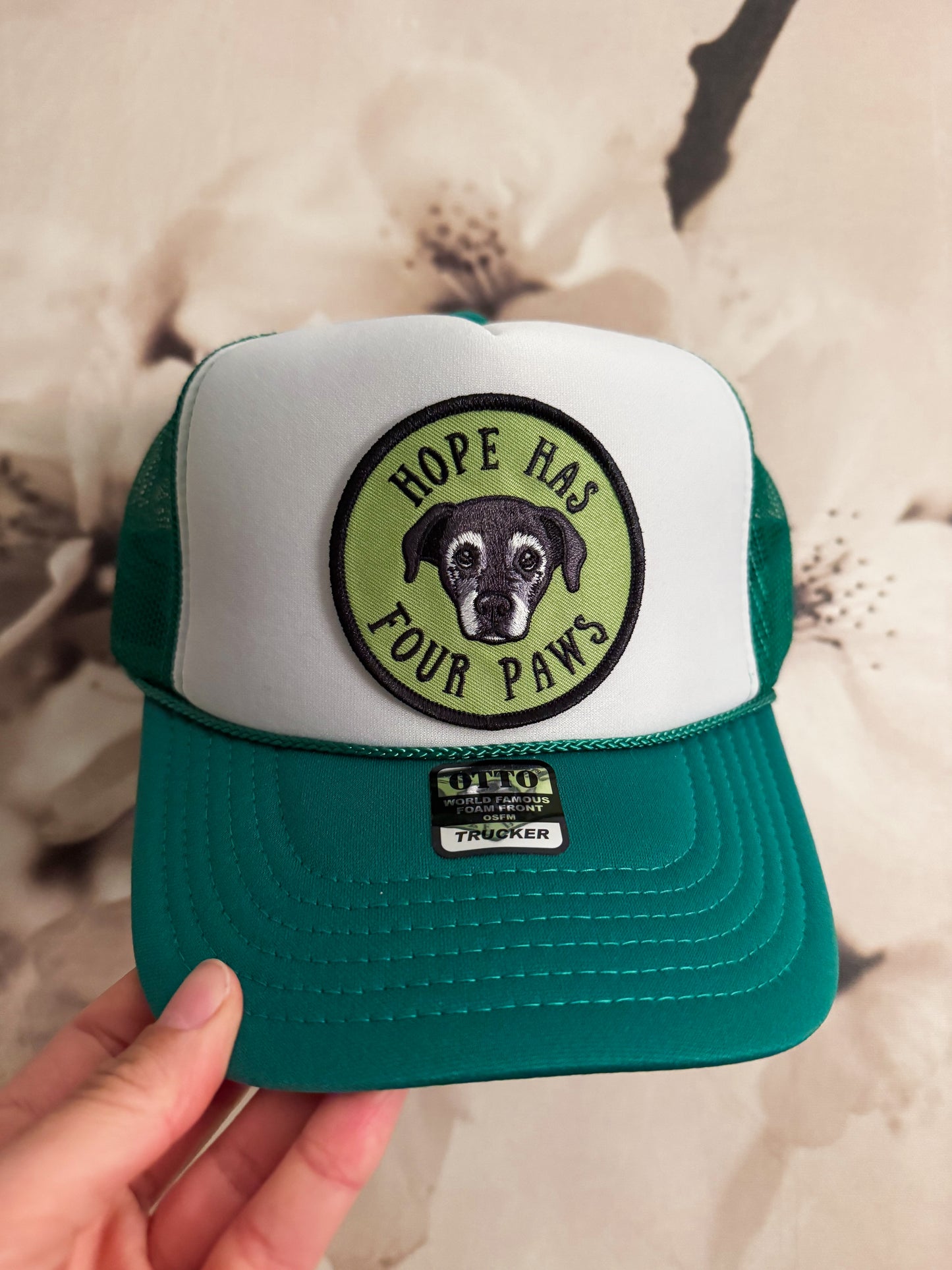 Hope Has 4 Paws Patched Hat