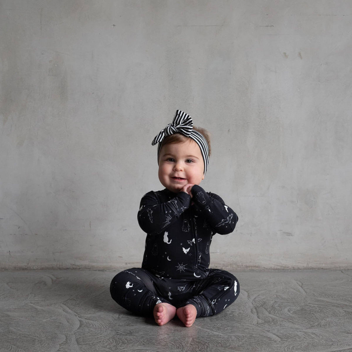 Spooky Bamboo Zip Romper