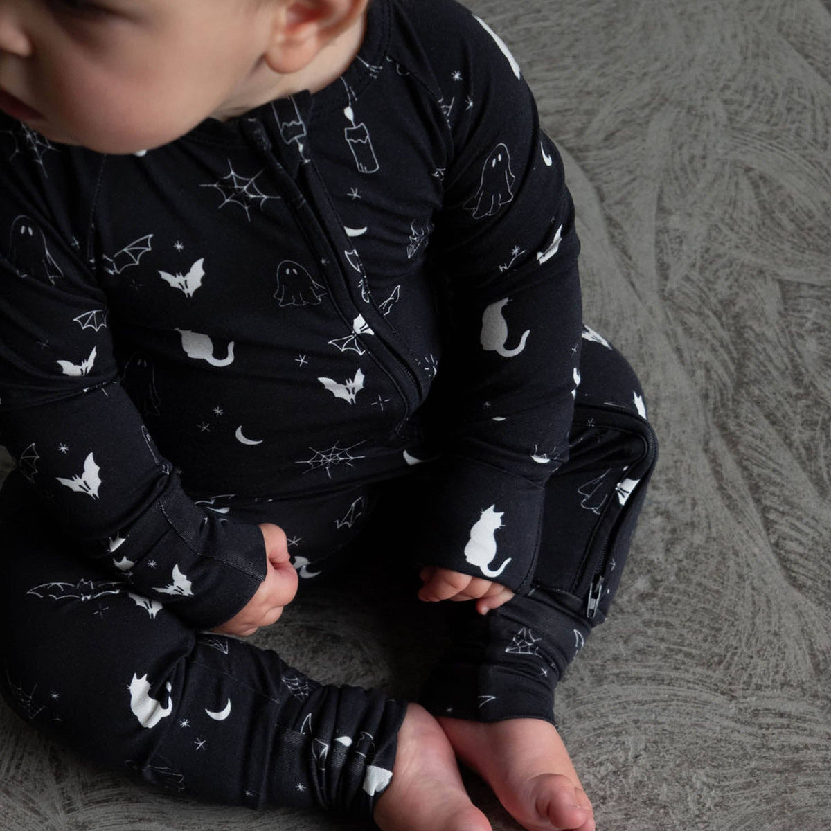 Spooky Bamboo Zip Romper