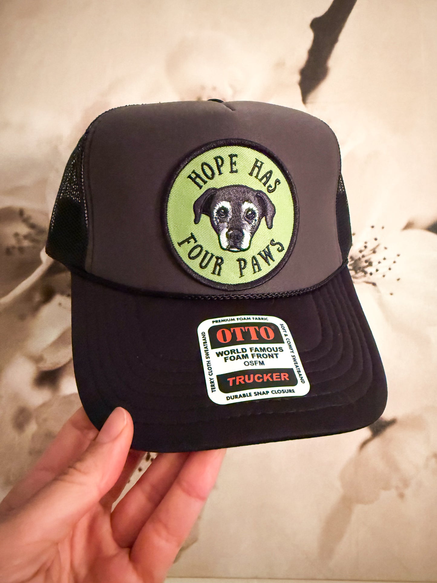 Hope Has 4 Paws Patched Hat