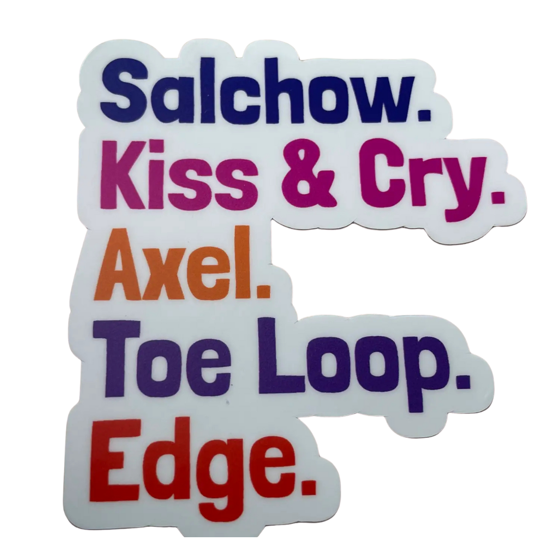 Skater's Vocabulary Figure Skating Sticker