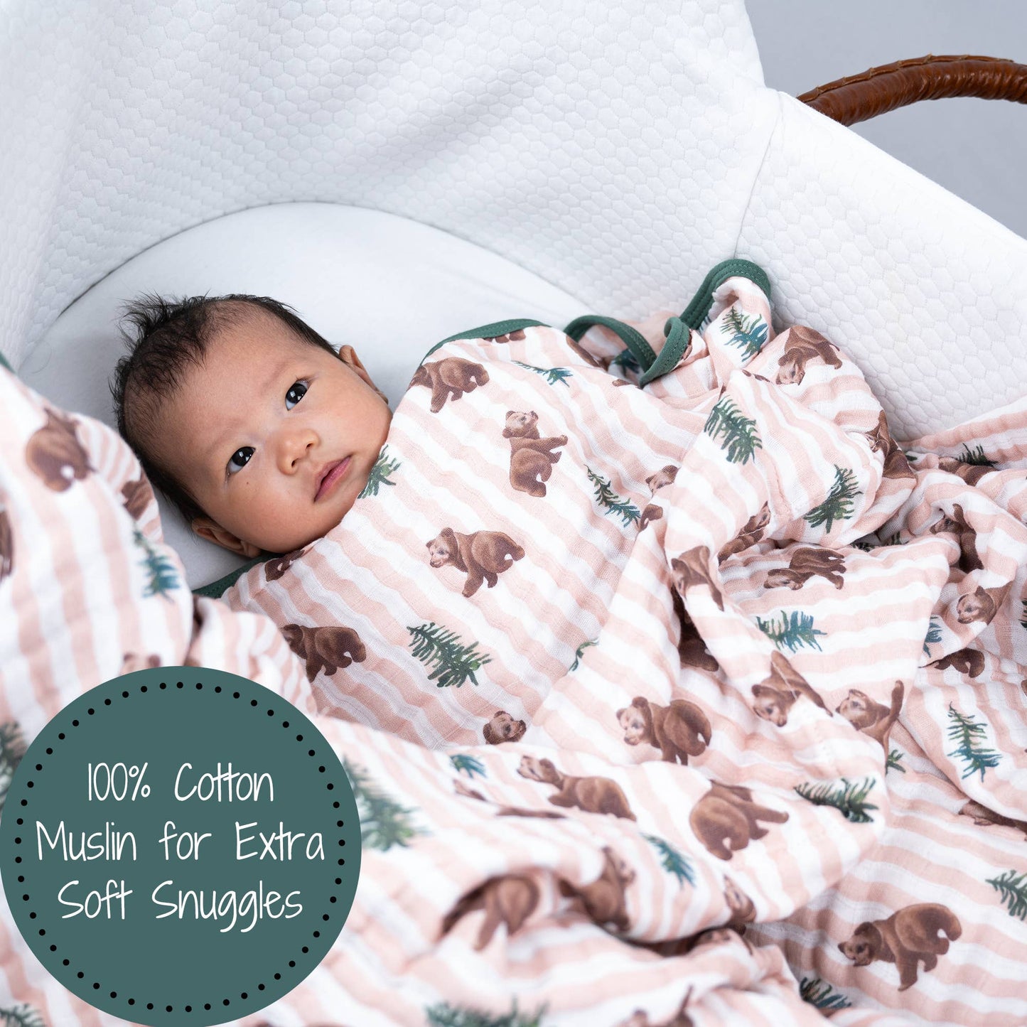 Beary Snuggly Muslin Blanket