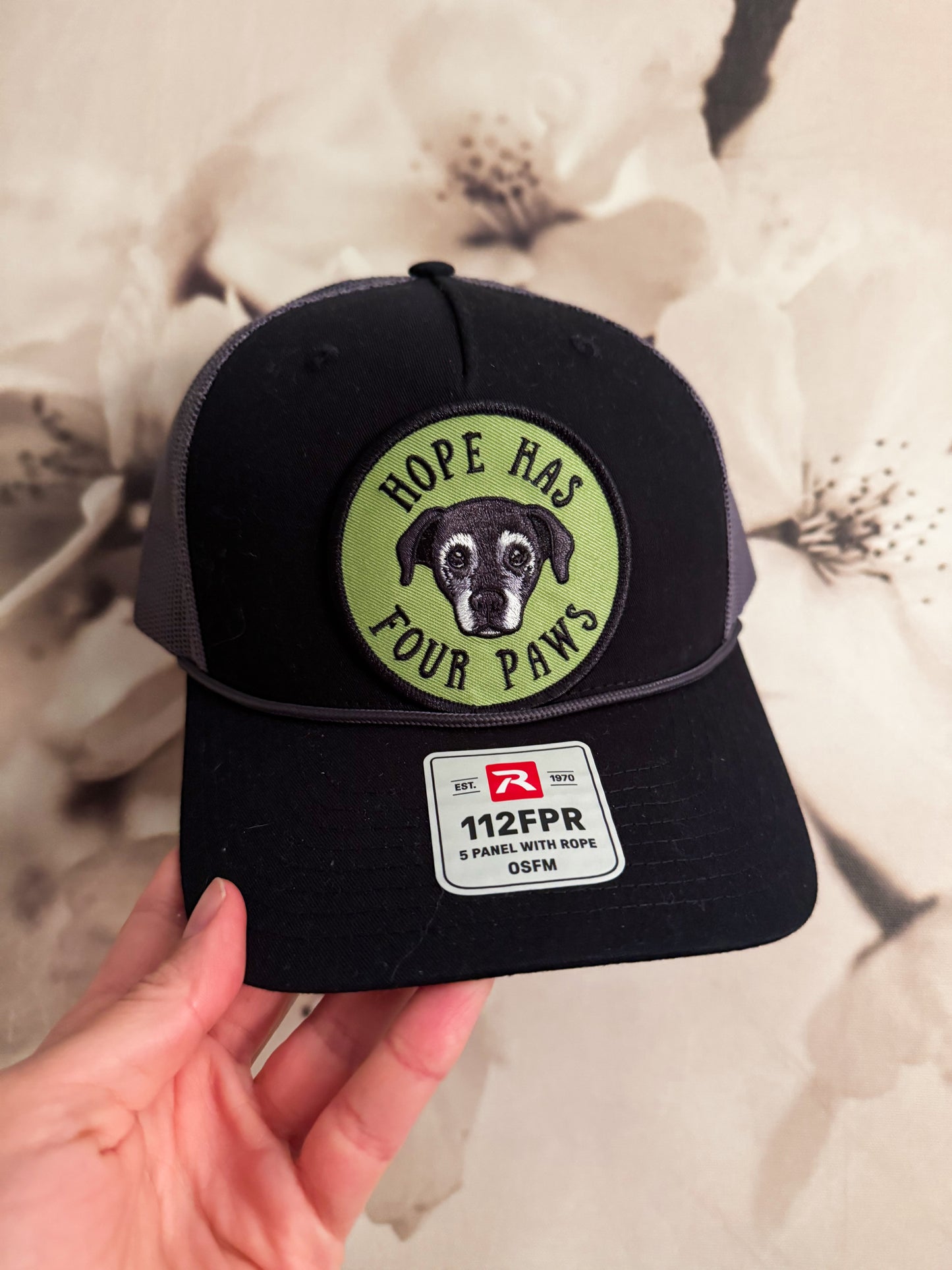 Hope Has 4 Paws Patched Hat
