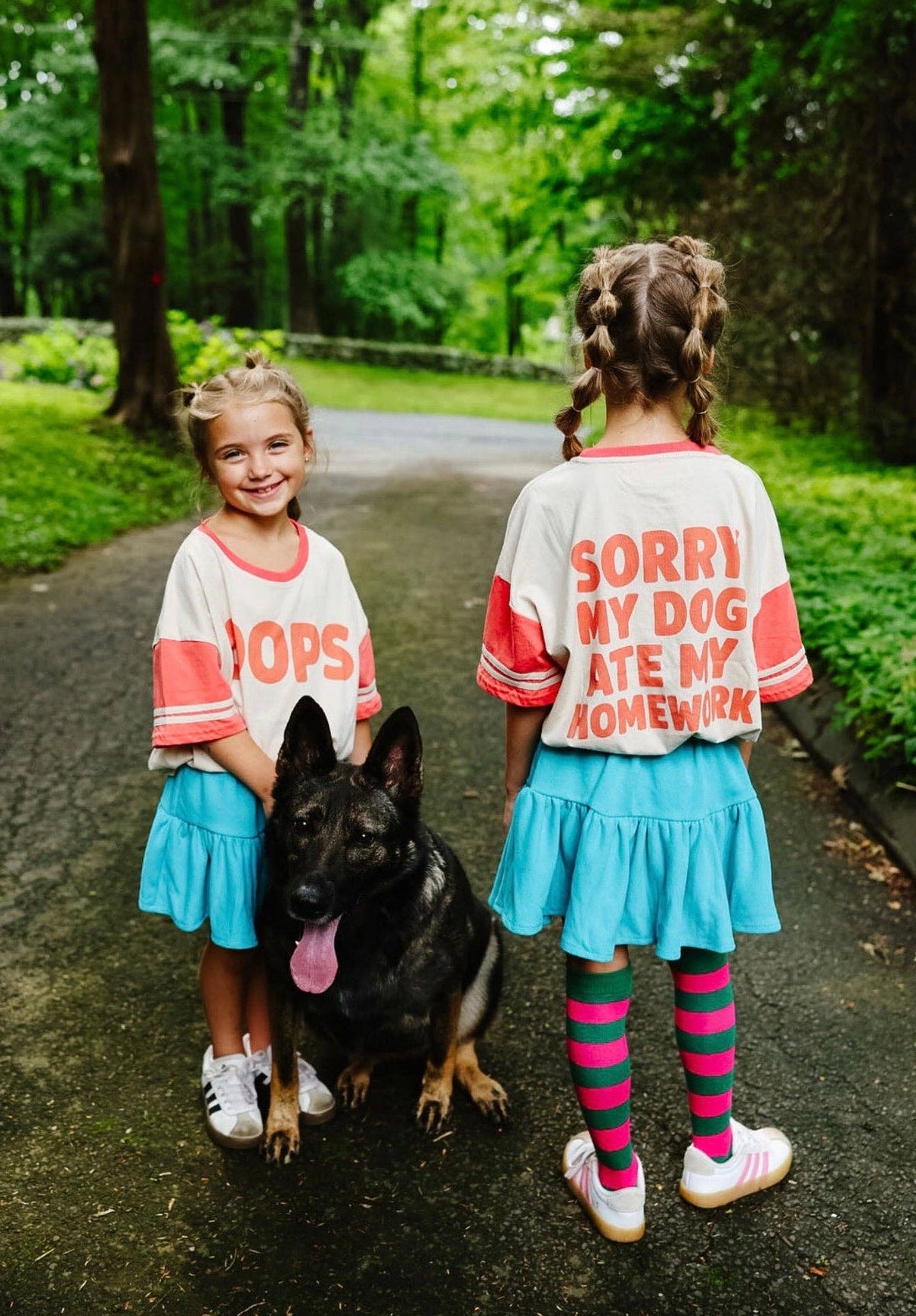 Sorry My Dog Ate My Homework Oversized Tee in CORAL