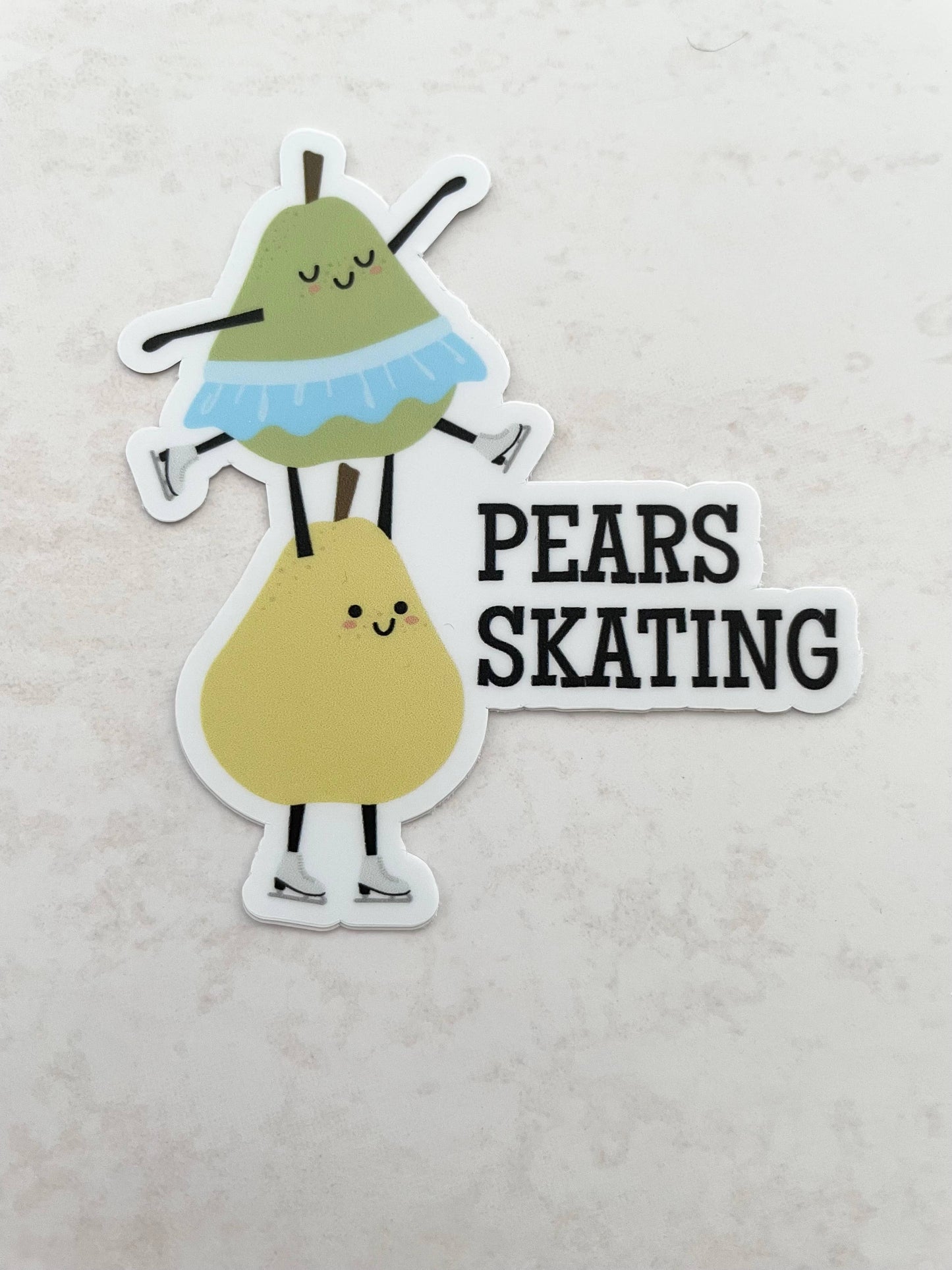 Pears Skating Parody Figure Skating Sticker