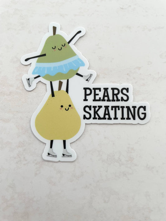 Pears Skating Parody Figure Skating Sticker