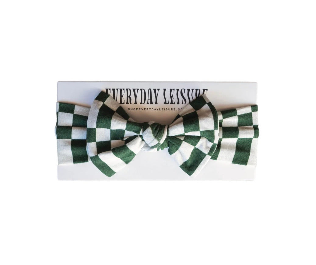 Everyday Green Check | Head Wrap