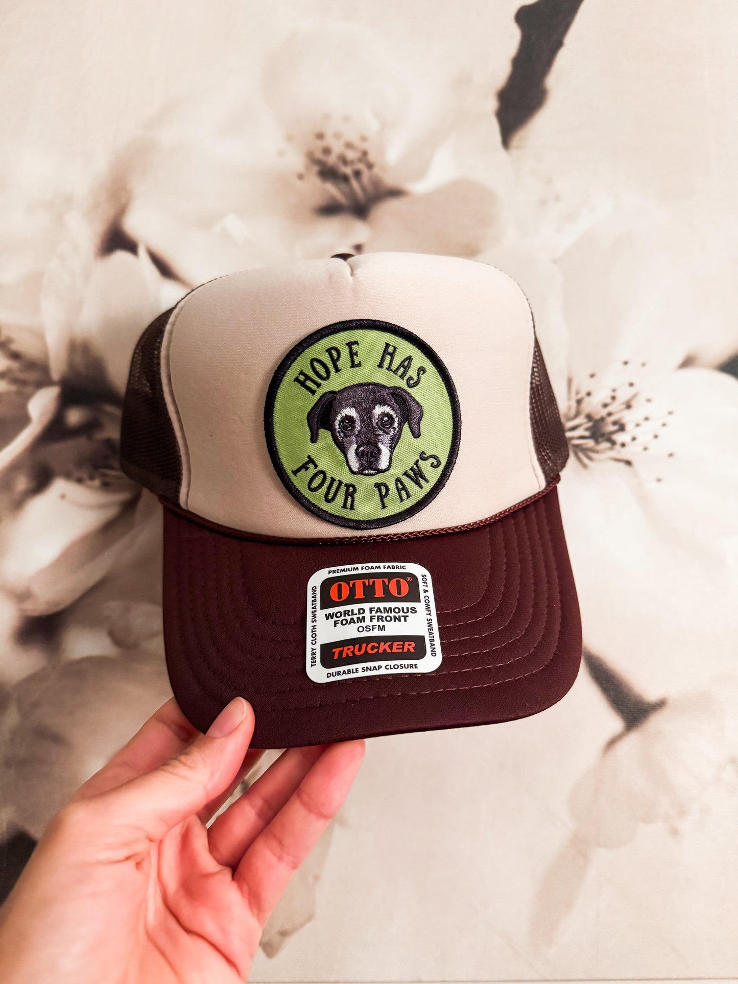 Hope Has 4 Paws Patched Hat