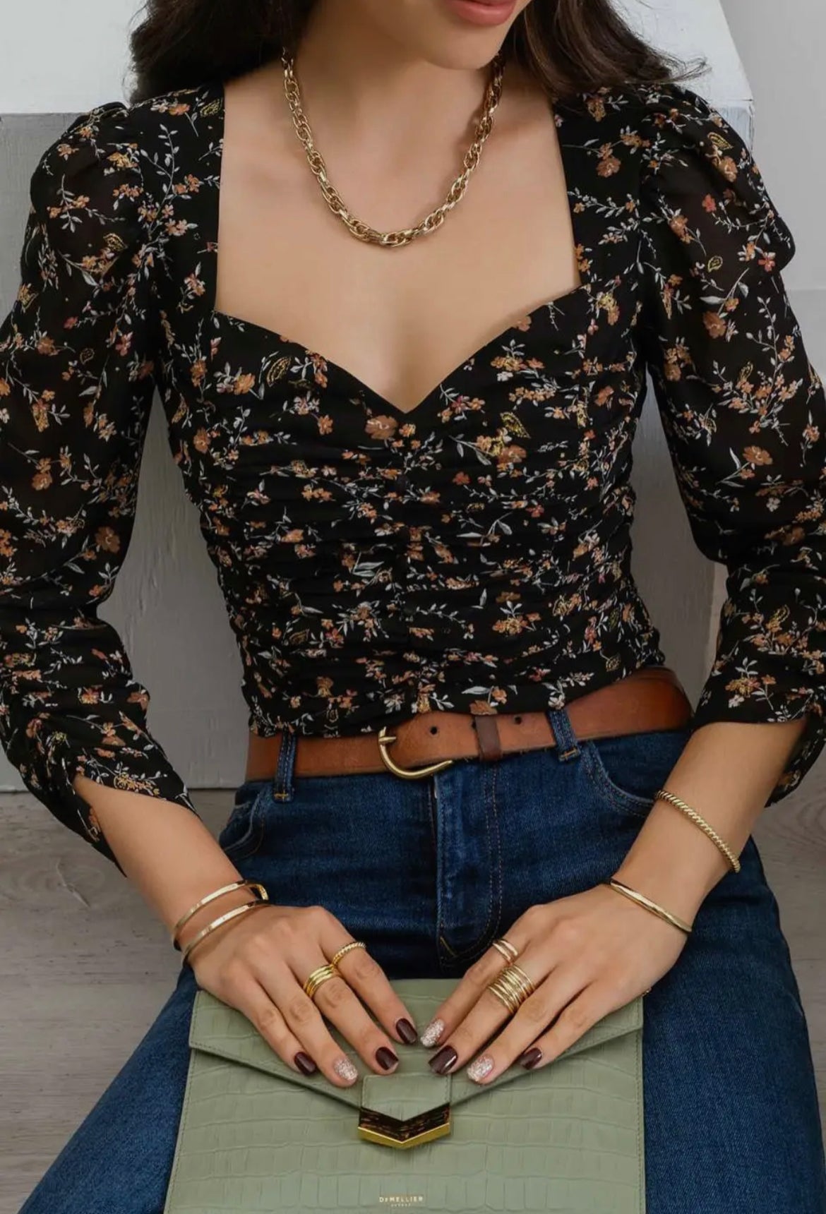 SWEETHEART FLORAL TOP
