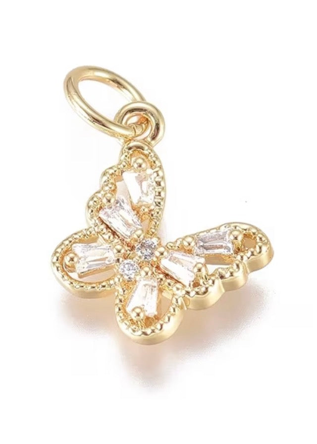 Pave Butterfly Charm