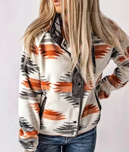 Aztec fleece lightweight jacket