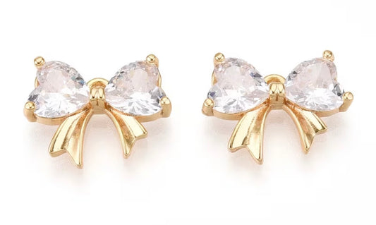 Clear Pave Bow Charm