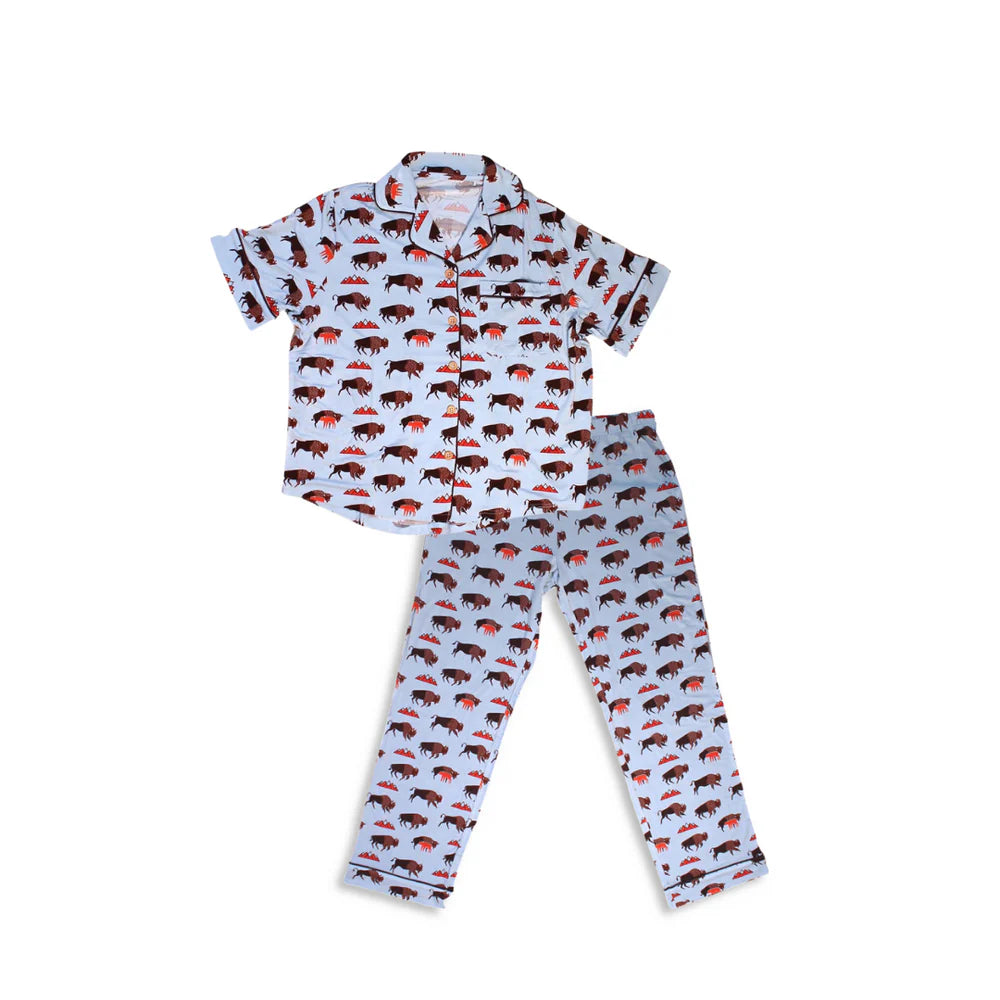 Gilmer short sleeve and long pant lounge set