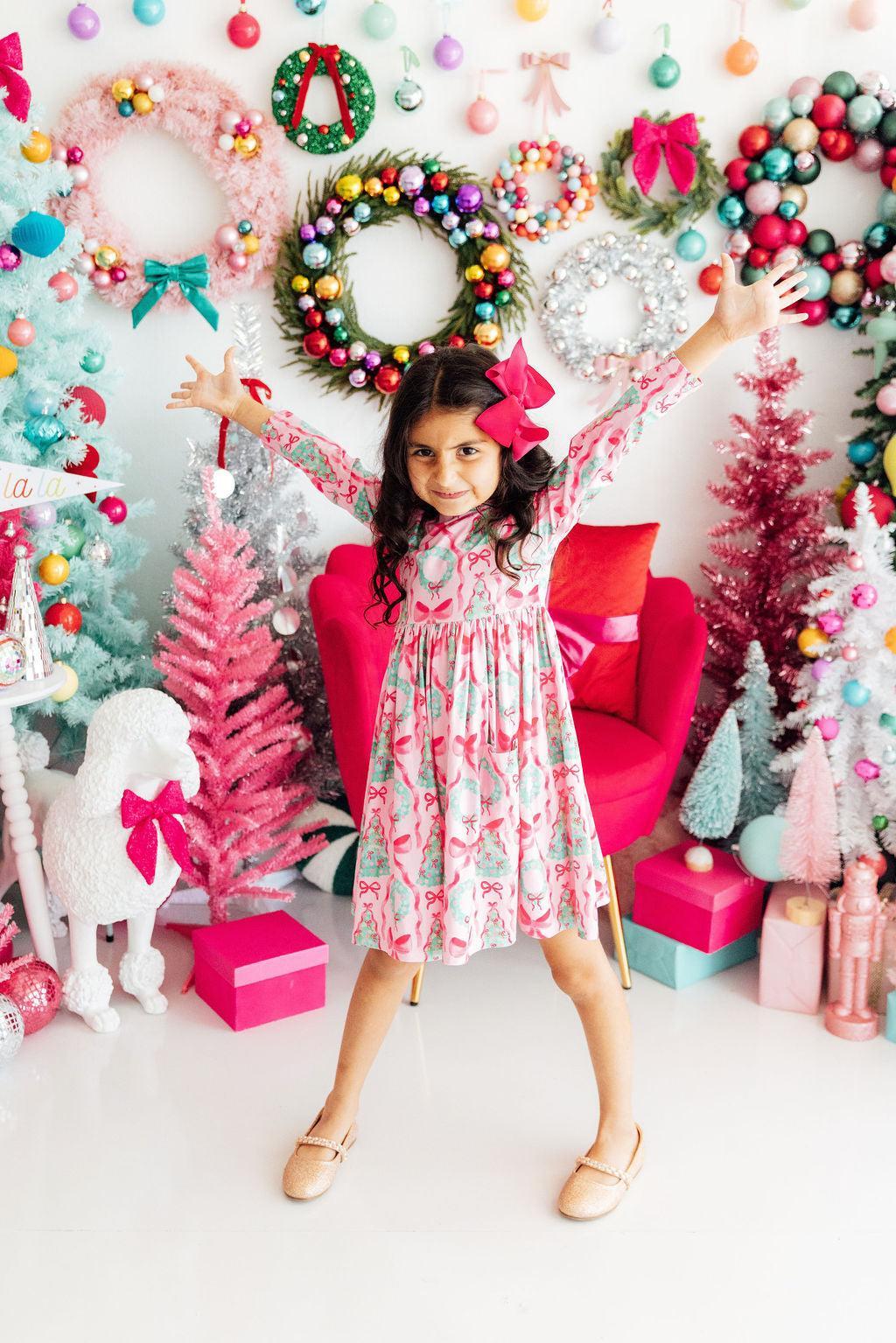 Jingle Bows Pocket Twirl Dress