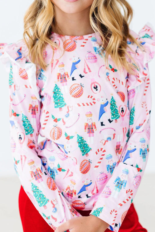 Sugar Plum Fairy L/S Ruffle Tee
