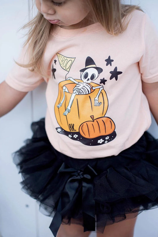 Pumpkin Skelly Tee