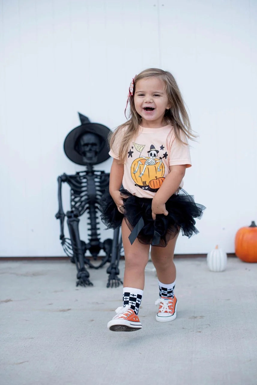 Pumpkin Skelly Tee