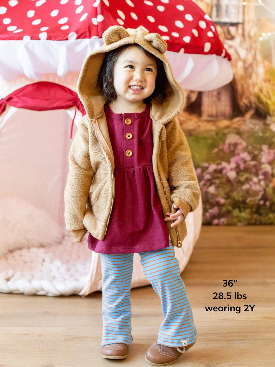 Sherpa Bear Ear Zip Hoodie