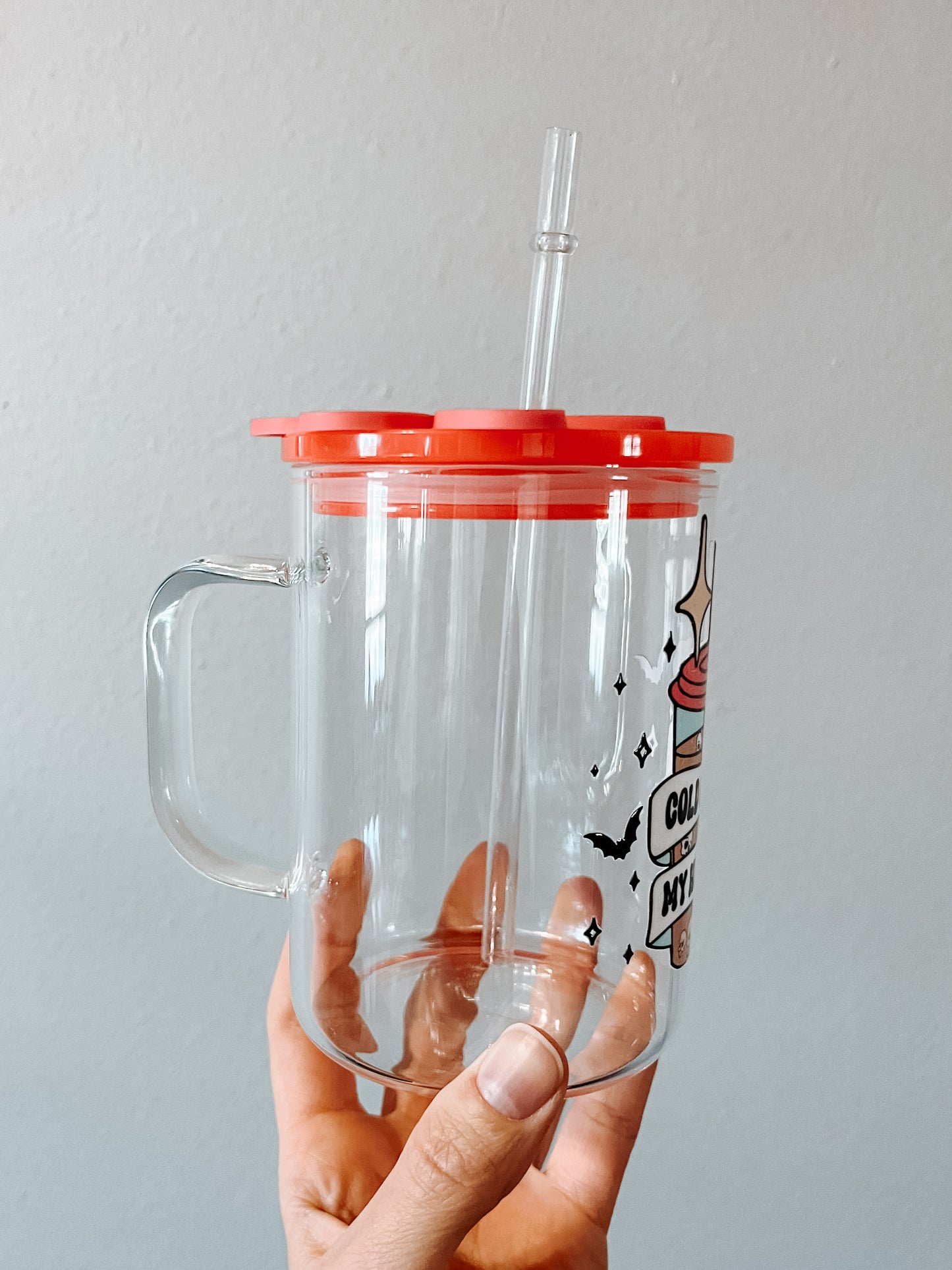 15 oz Iced Coffee Glass Mug