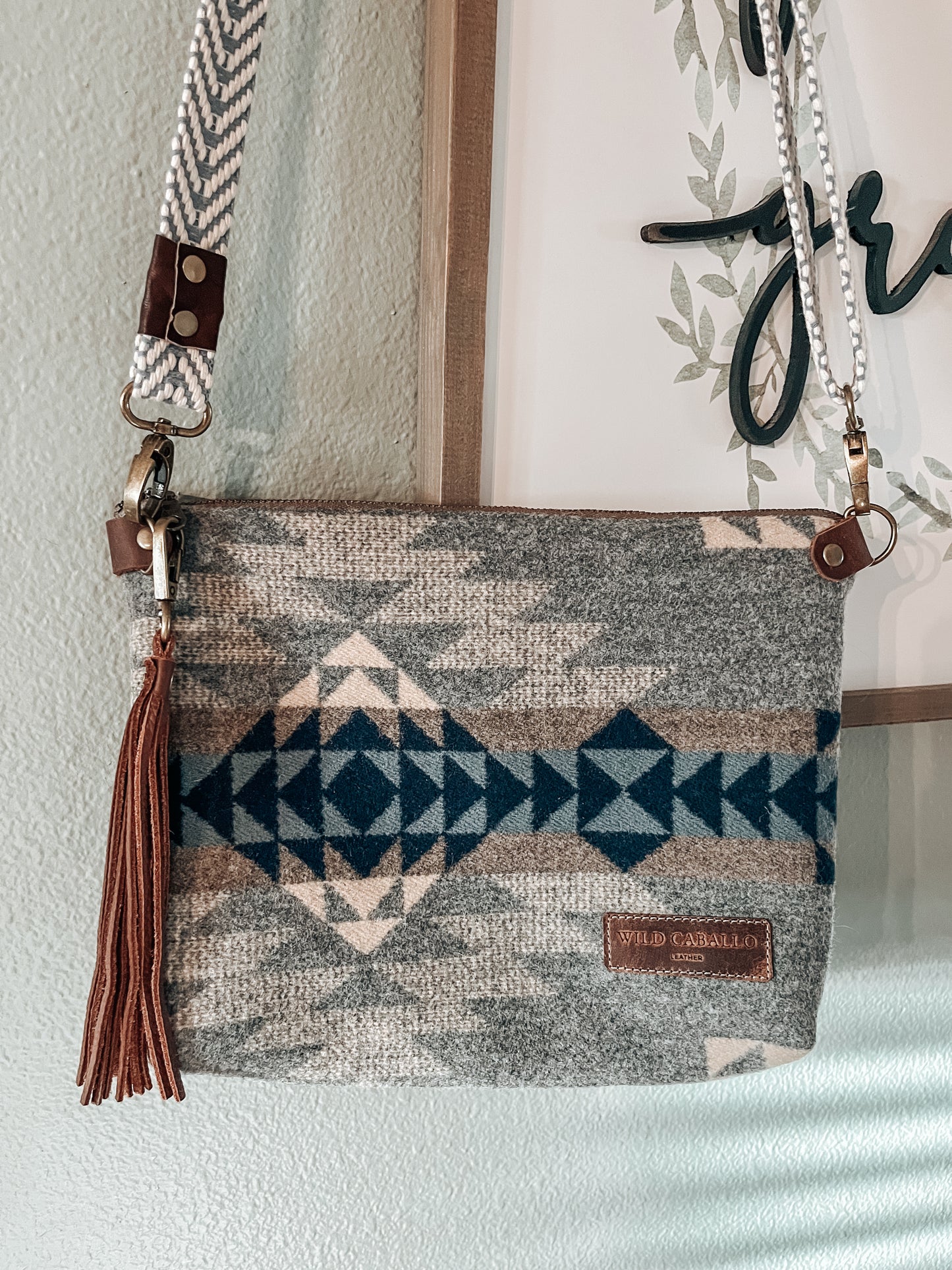 Wild Caballo Leather Pendleton Bag