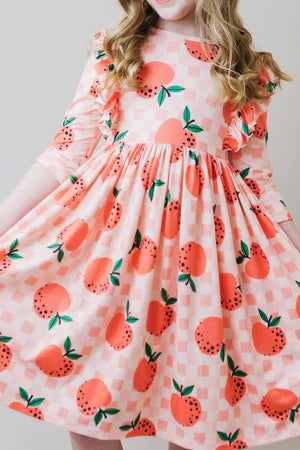 APPLE ORCHARD RUFFLE TWIRL DRESS