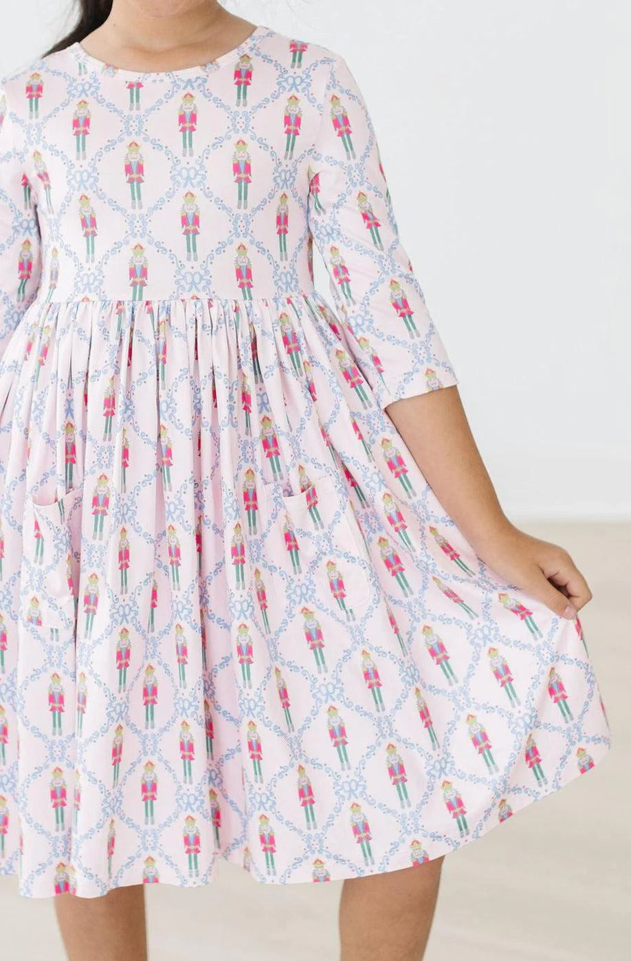 Pink Nutcracker Pocket Twirl Dress