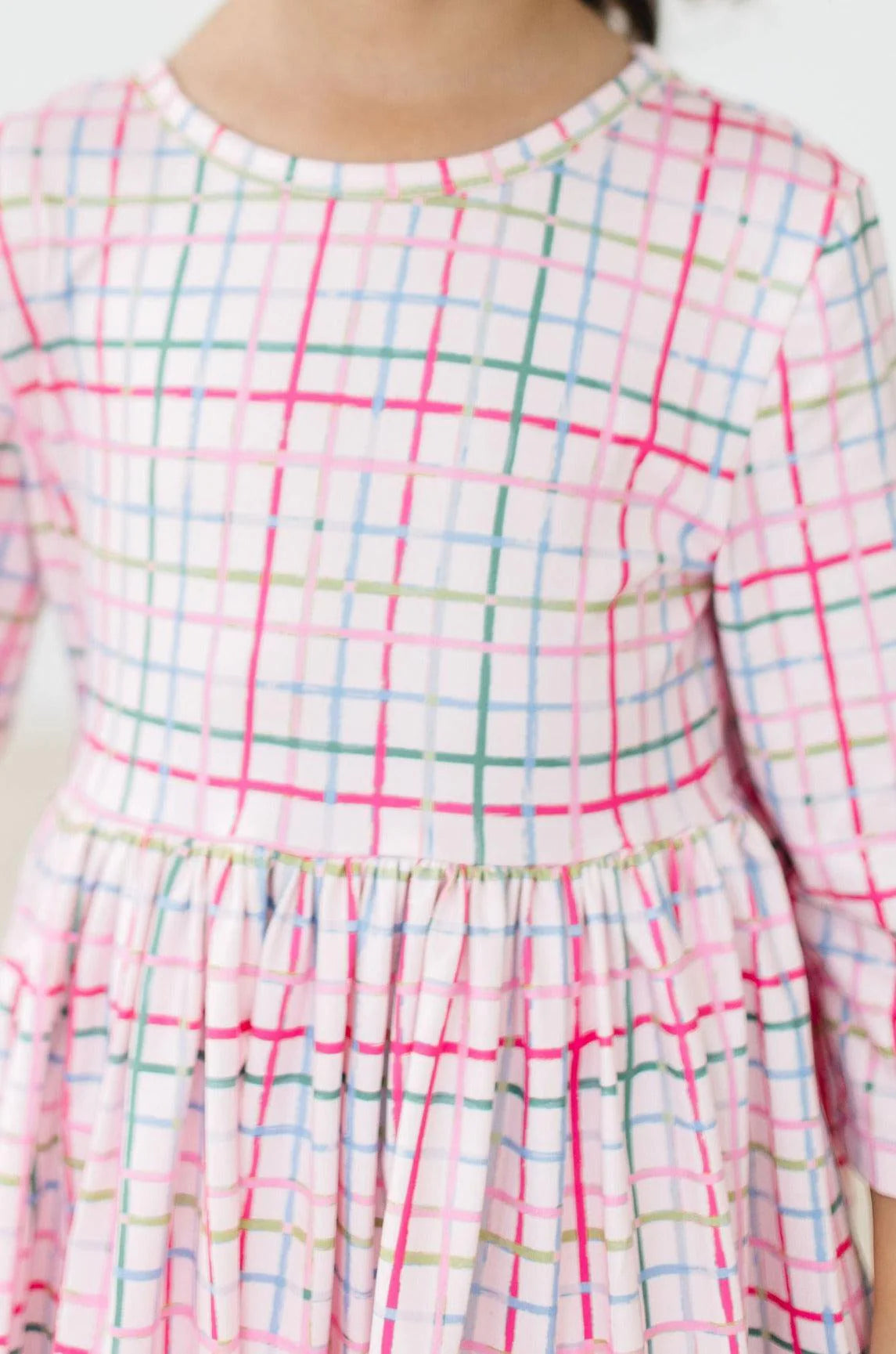 Pink Plaid Pocket Twirl Dress