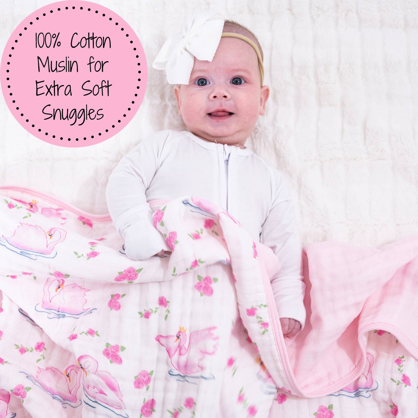Swan Muslin Blanket