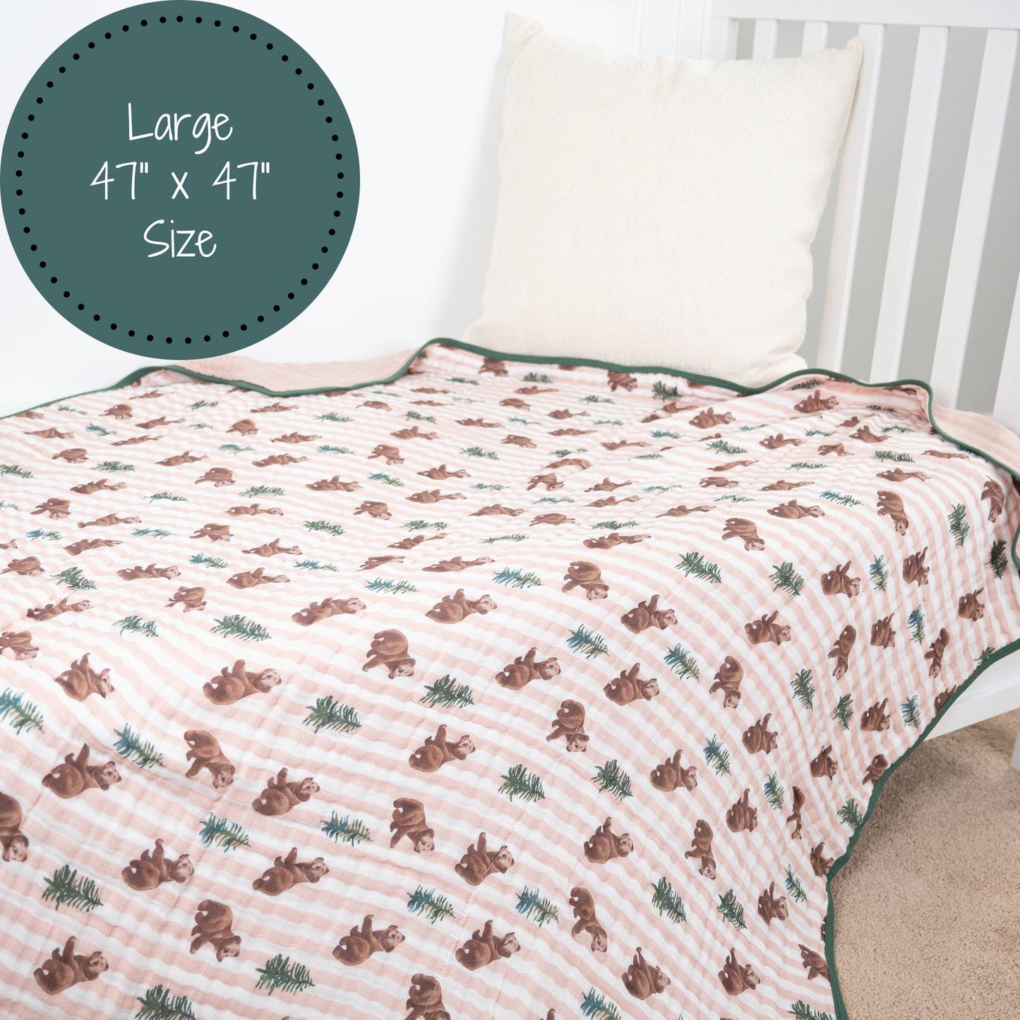 Beary Snuggly Muslin Blanket