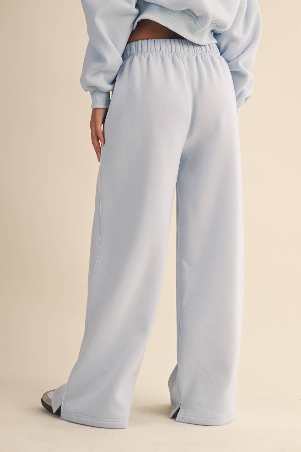 Core Cozy Fleece Wide Leg Sweatpants: Blue