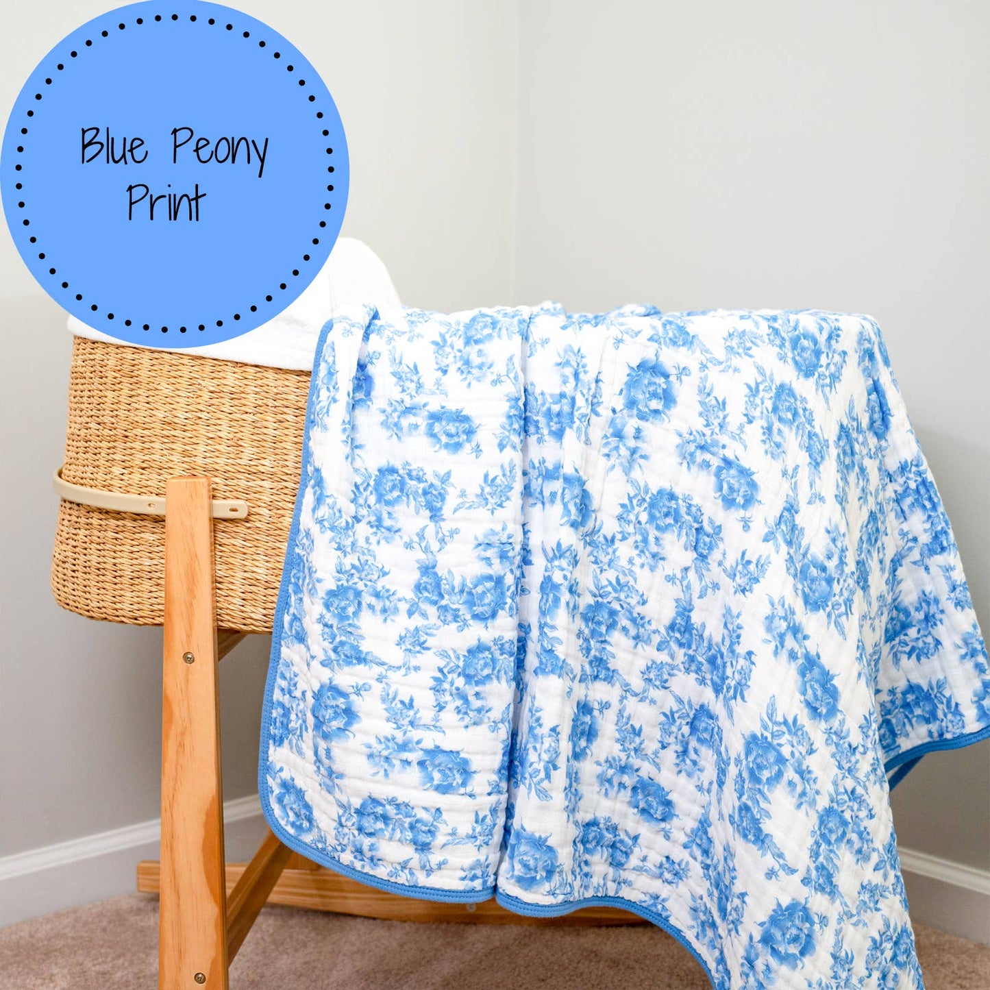 A Peony For Your Thoughts Muslin Blanket