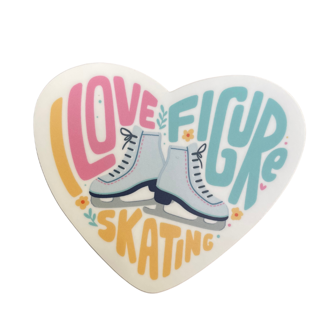 I Love Figure Skating Figure Skating Sticker