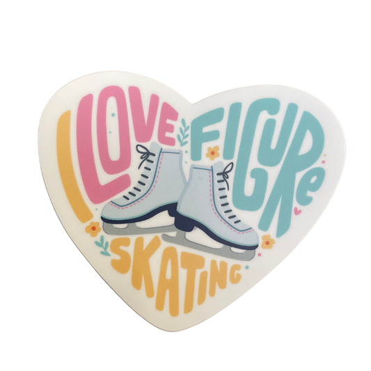 I Love Figure Skating Figure Skating Sticker