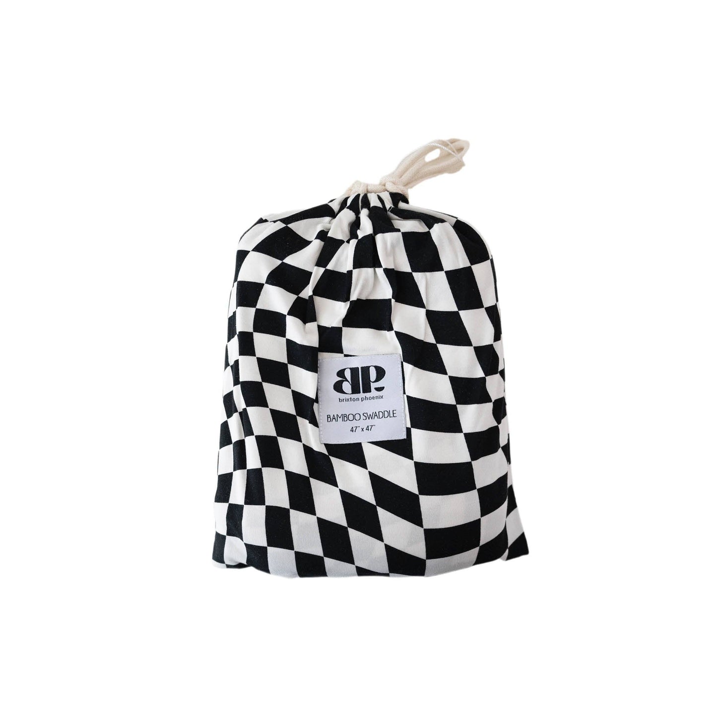 B&W Wavy Checker | Bamboo Swaddle