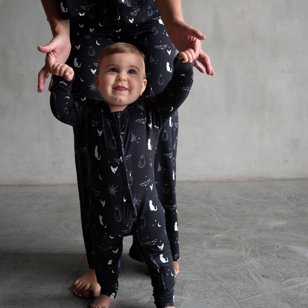 Spooky Bamboo Zip Romper