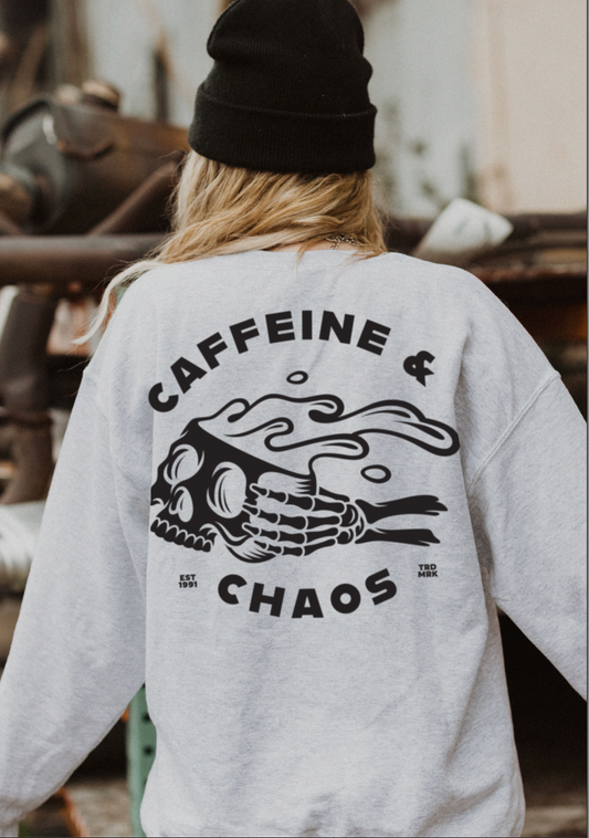 Caffeine & Chaos Crewneck Sweatshirt
